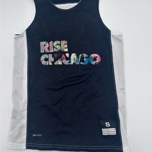 Nike Black and White Sleeveless Jersey Rise Grind